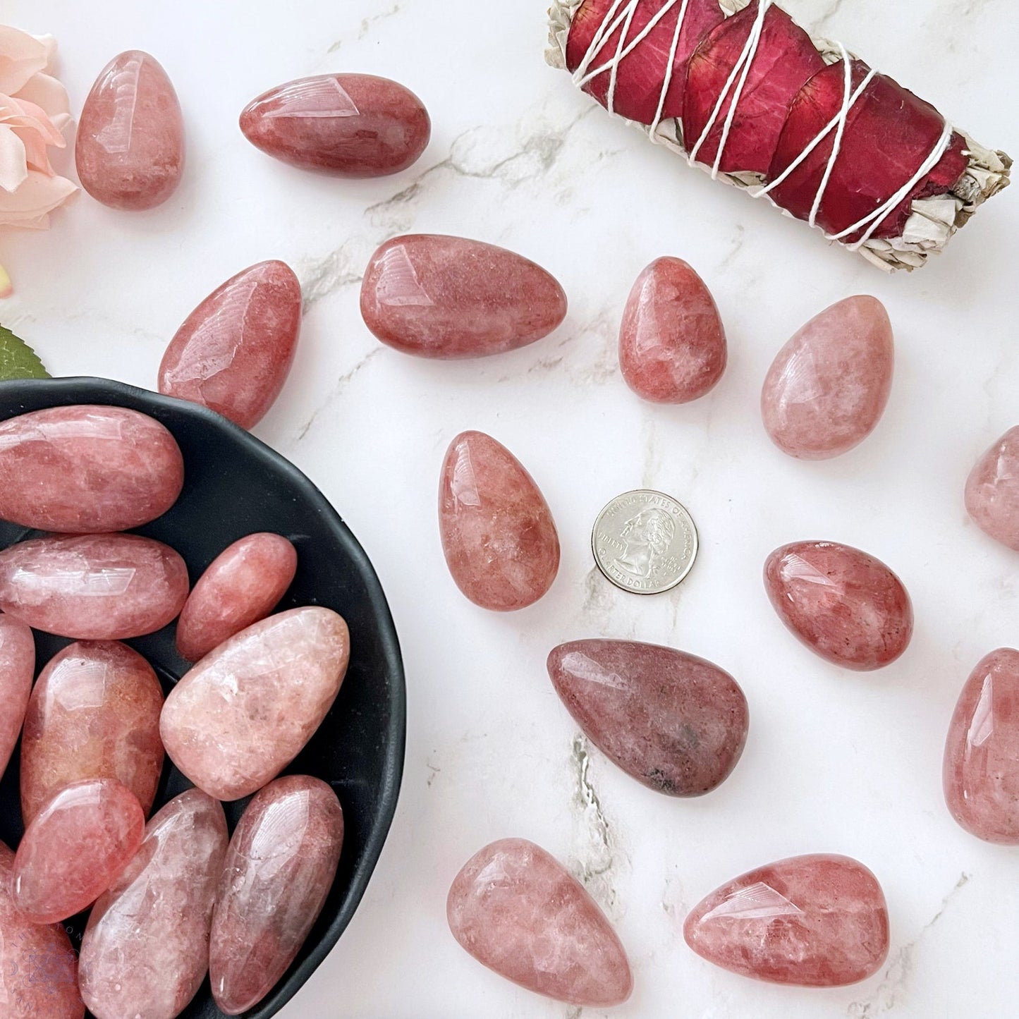 Strawberry Quartz Tumbled Stones