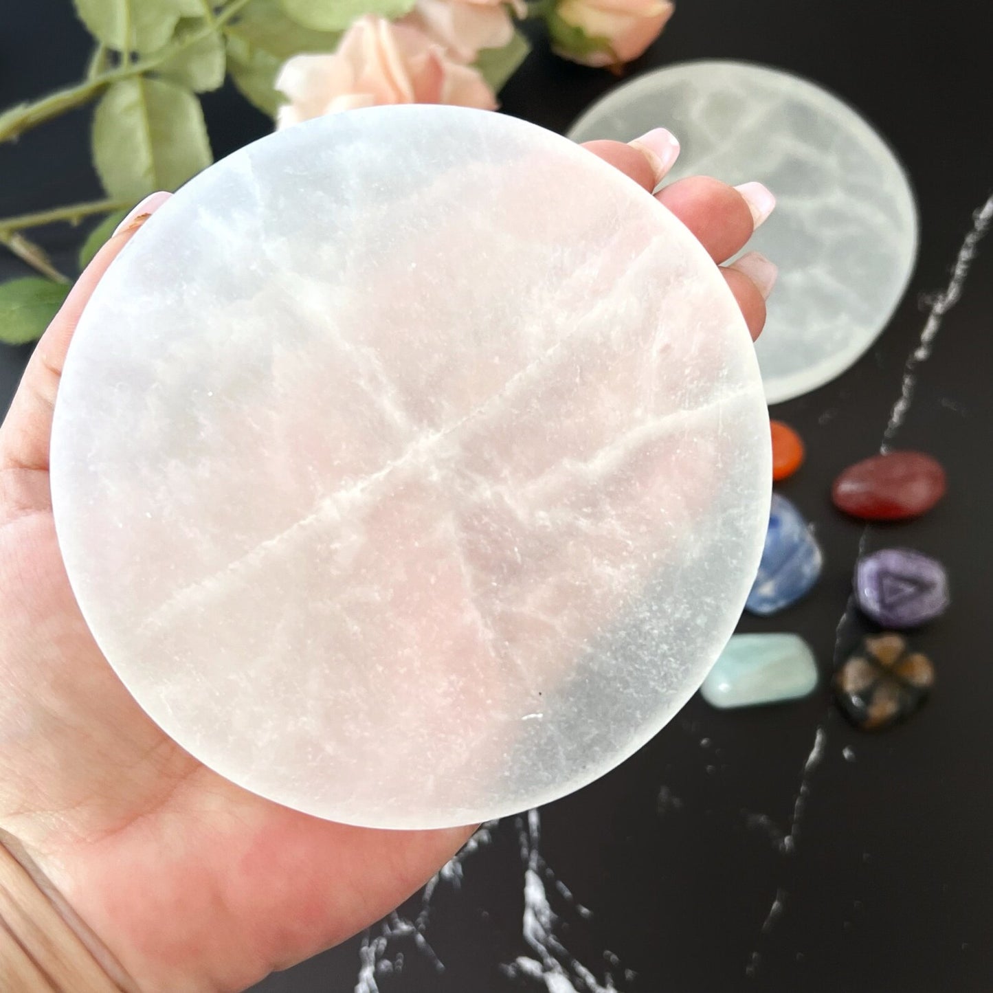 4" Round Selenite Charging Plate