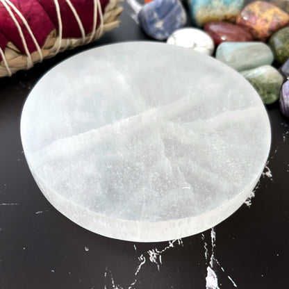 4" Round Selenite Charging Plate