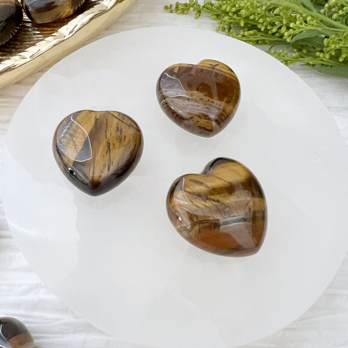 1" Mini Tiger Eye Heart