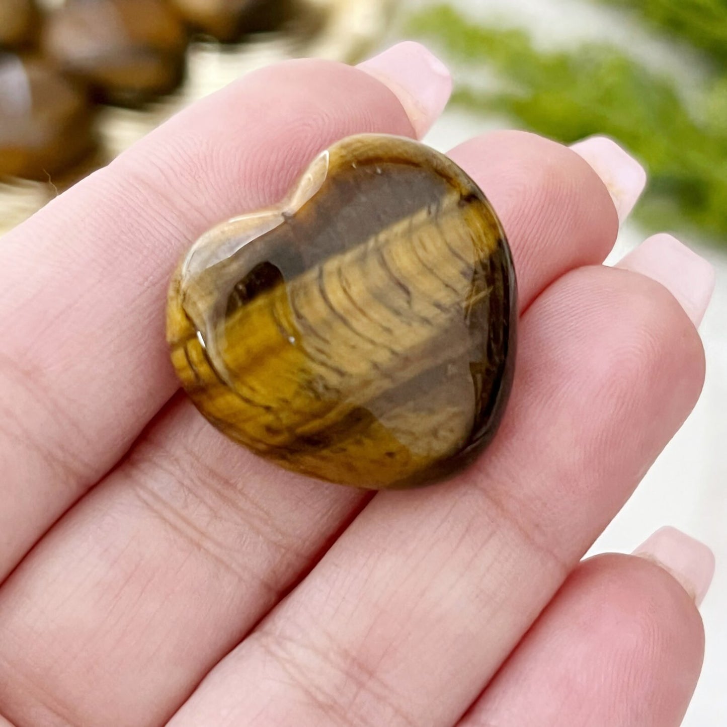 1" Mini Tiger Eye Heart