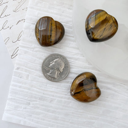 1" Mini Tiger Eye Heart