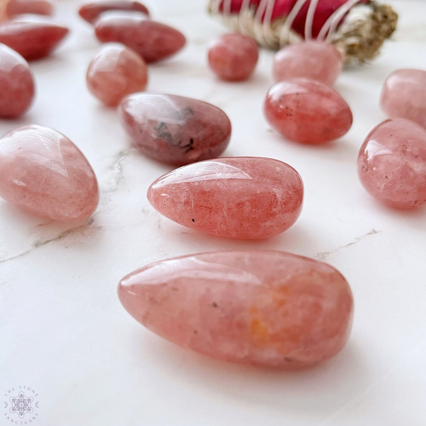 Strawberry Quartz Tumbled Stones