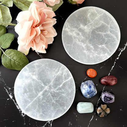 4" Round Selenite Charging Plate