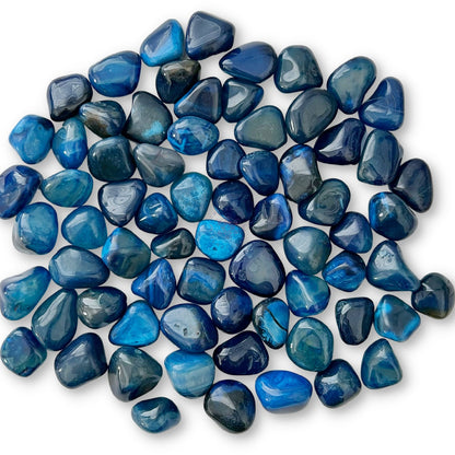 Blue Agate Tumbled Stones