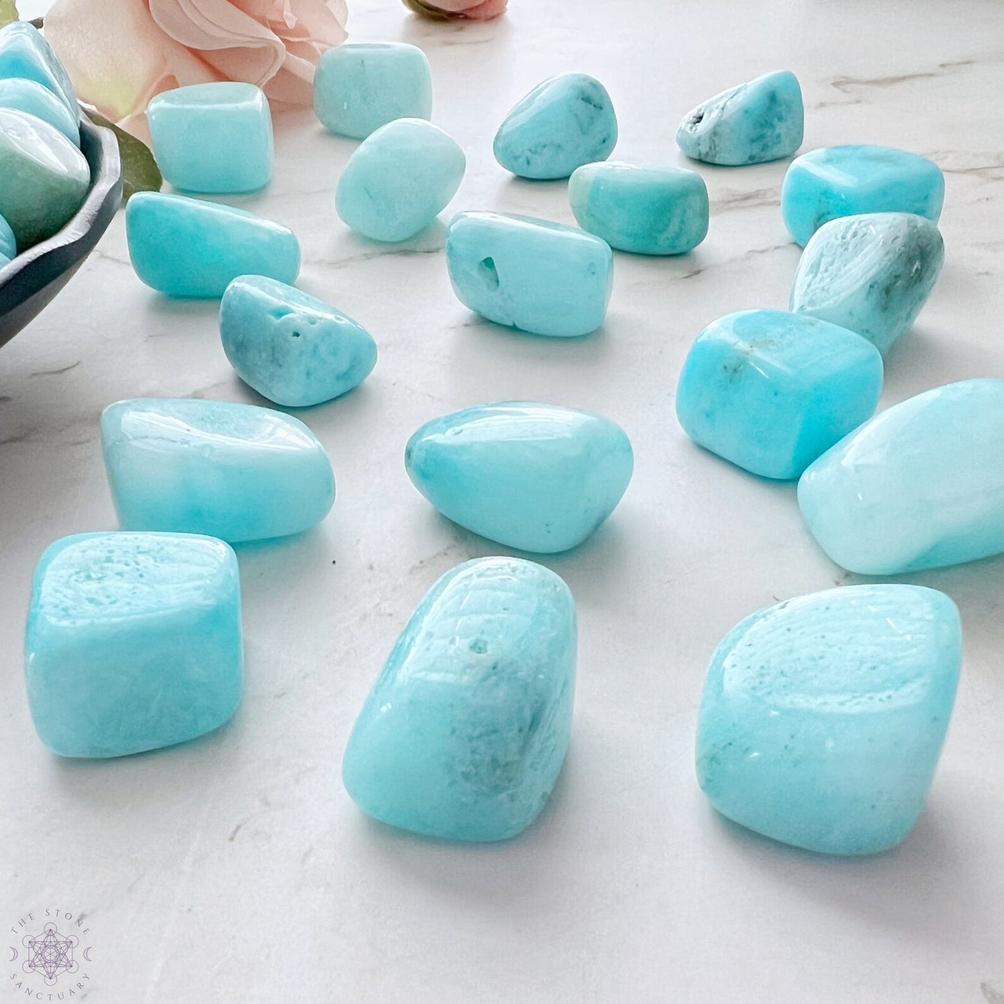 Blue Aragonite Tumbled Stones