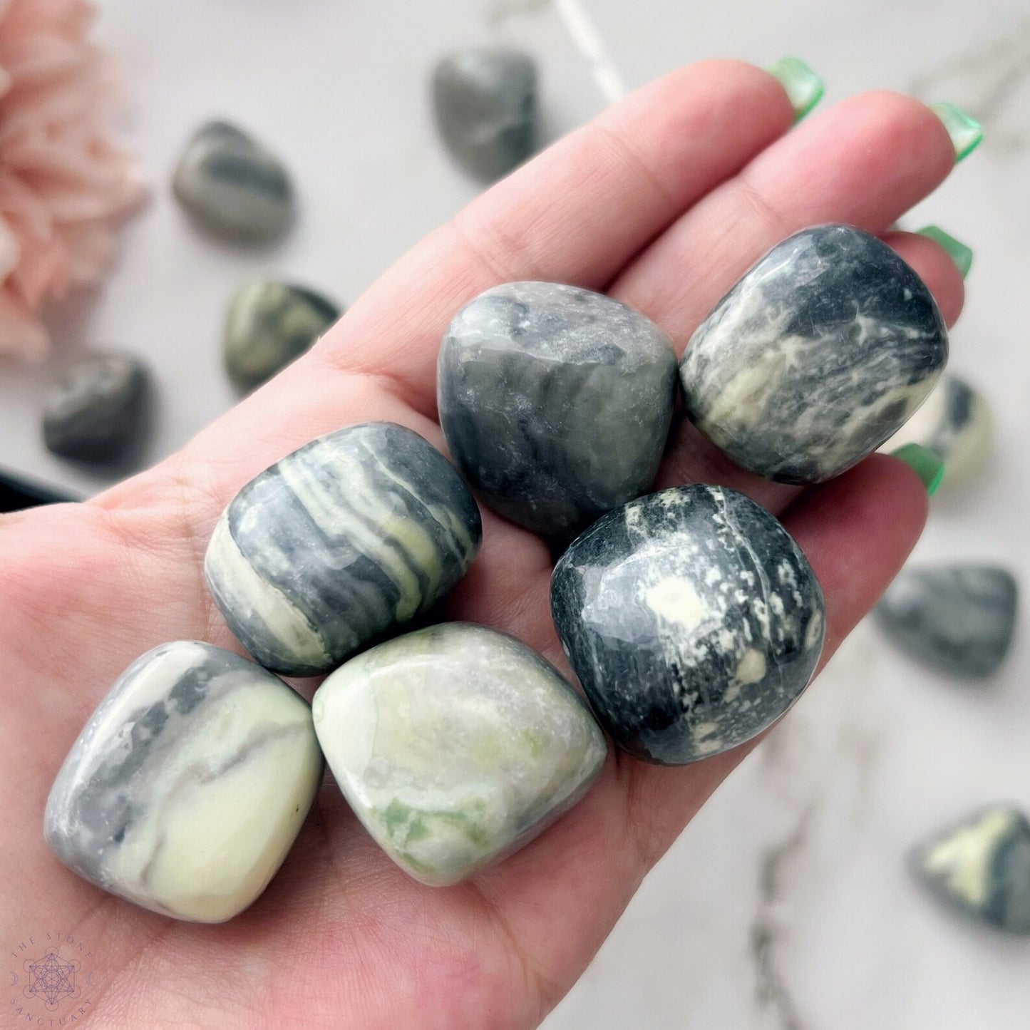 Infinite Serpentine Tumbled Stones