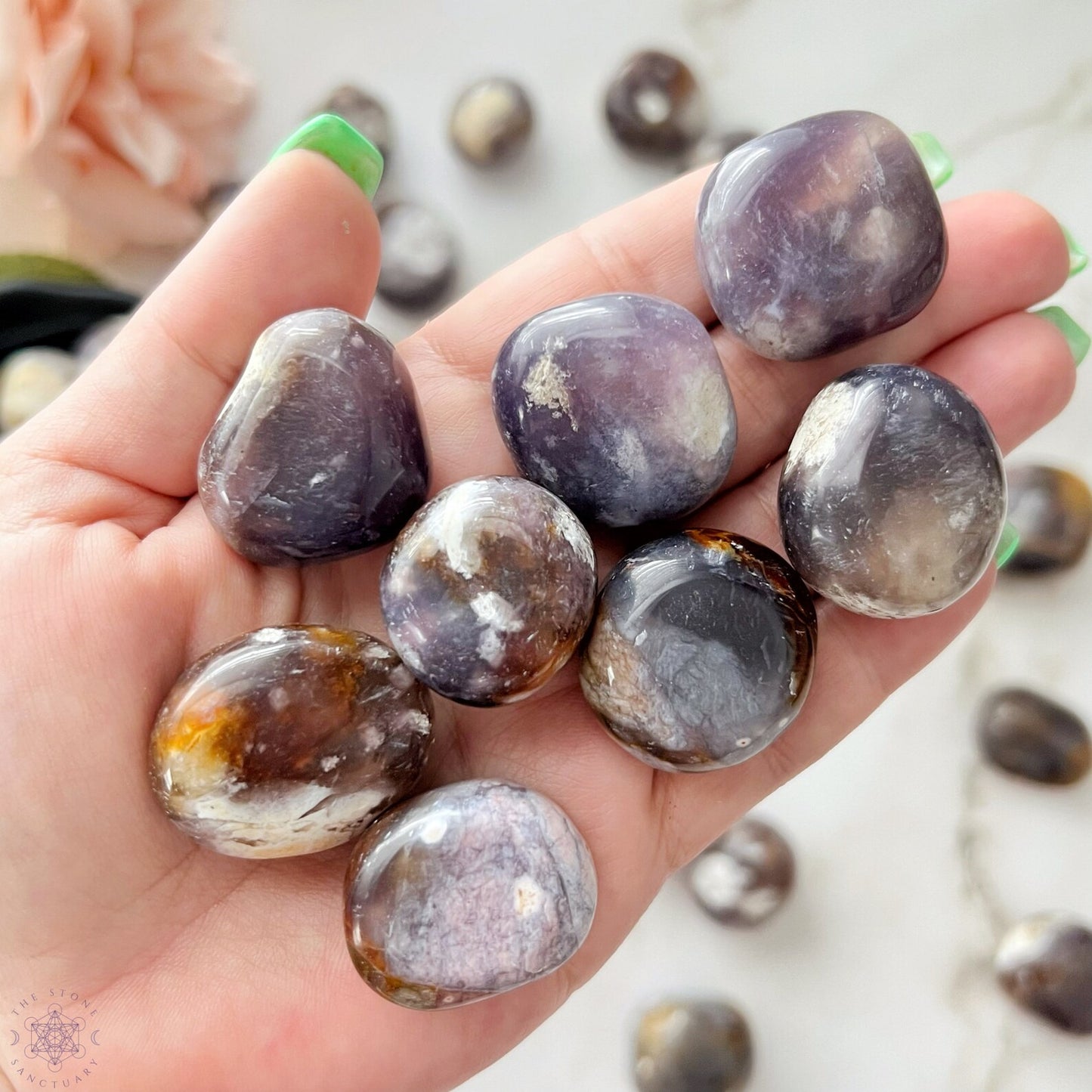 Purple Chalcedony Tumbled Stones