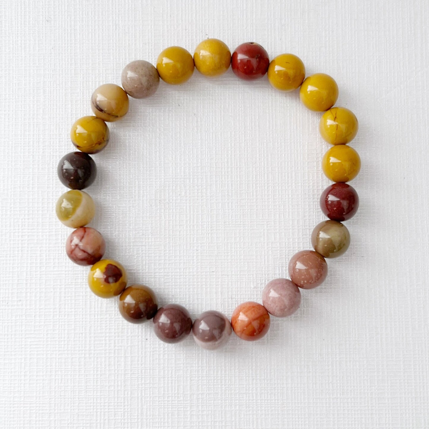 8mm Mookaite Beaded Bracelet