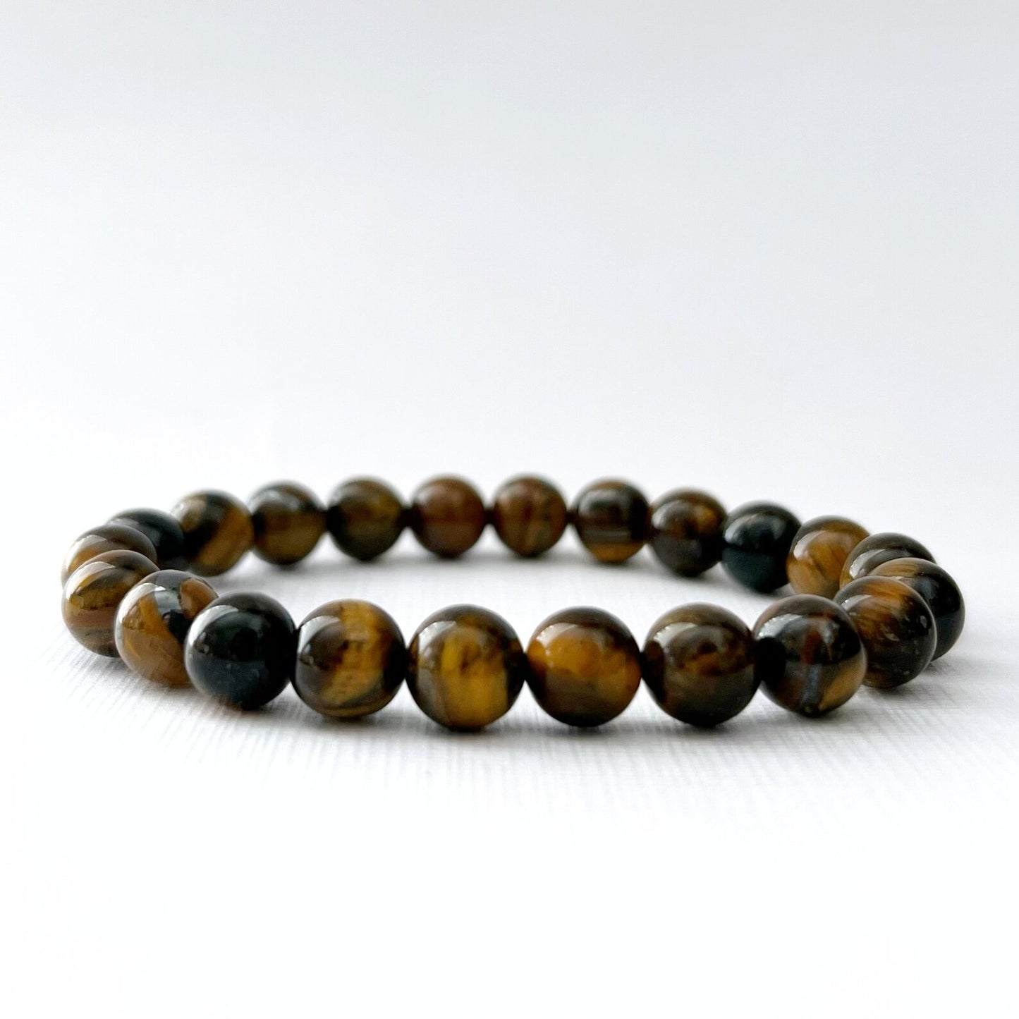 8mm Tiger Eye Beaded Bracelet