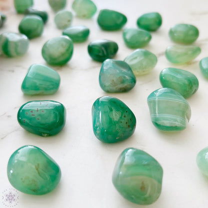 Green Agate Tumbled Stones