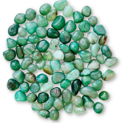 Green Agate Tumbled Stones