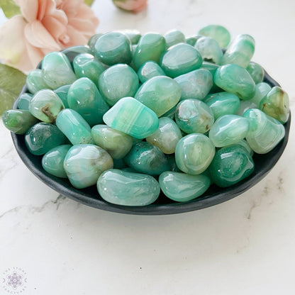 Green Agate Tumbled Stones