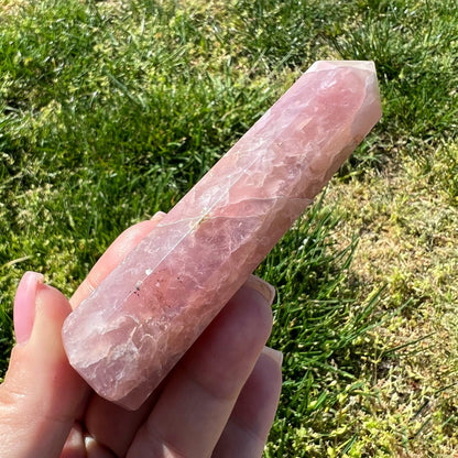 3-4" Rose Quartz Six Sided Standing Point