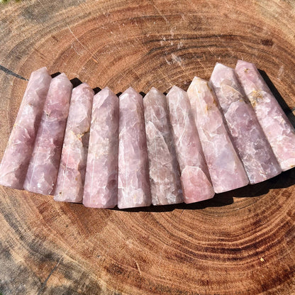 3-4" Rose Quartz Six Sided Standing Point