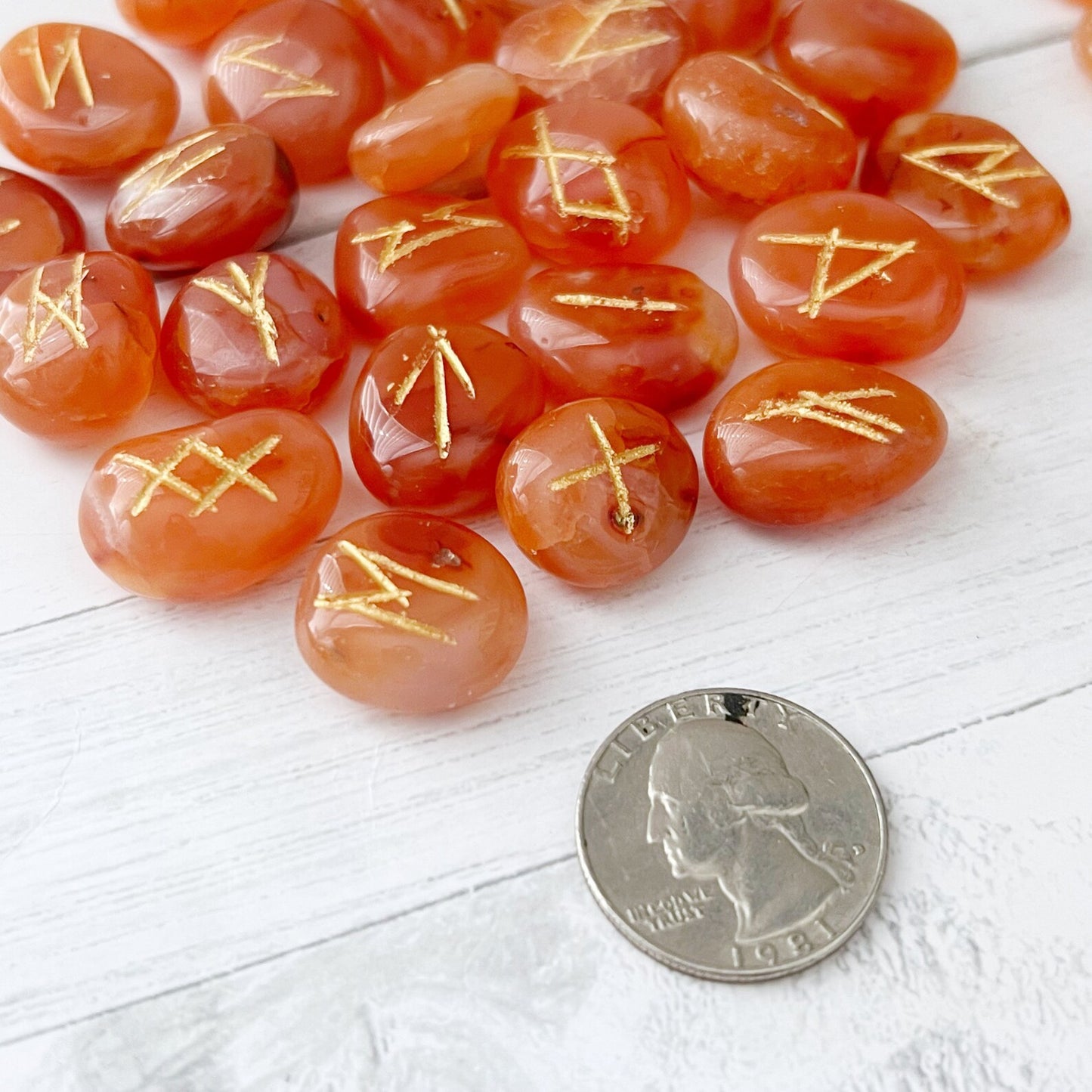 Carnelian Elder Futhark Runes