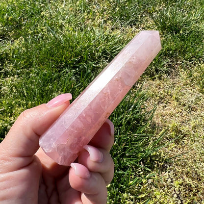 3-4" Rose Quartz Six Sided Standing Point