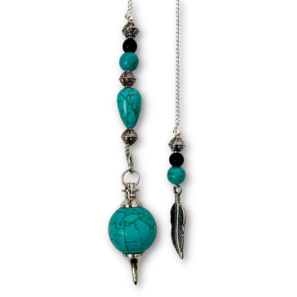 Turquoise Howlite Seferoth Pendulum