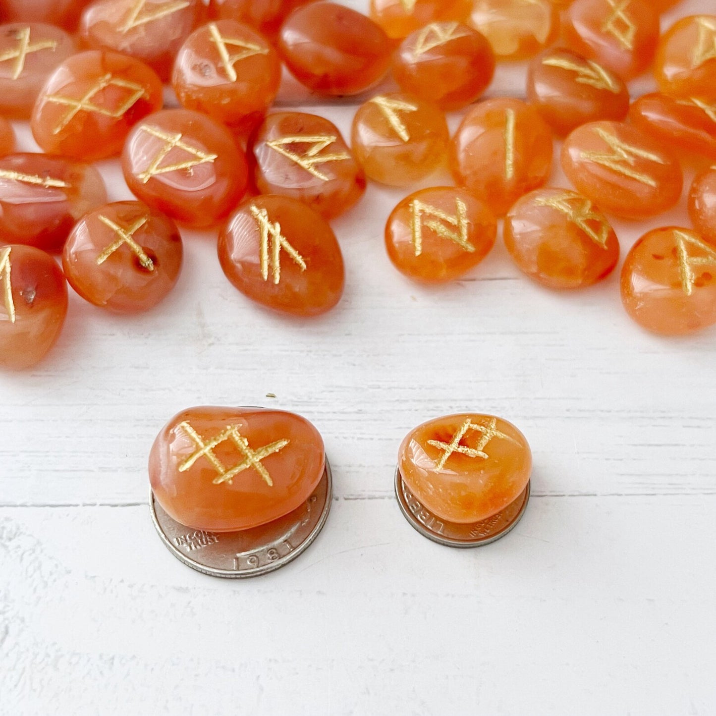 Carnelian Elder Futhark Runes