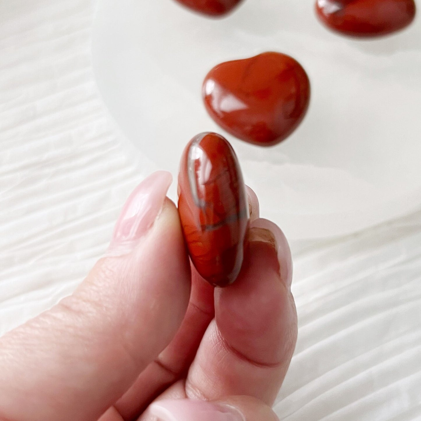 1" Mini Red Jasper Heart