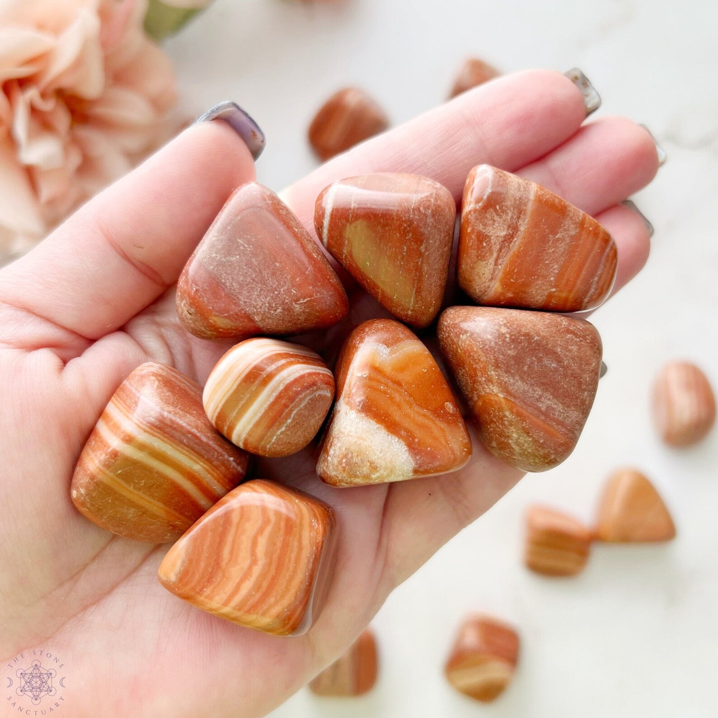 Red Malachite Tumbled Stones