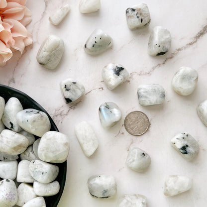 Rainbow Moonstone Tumbled Stones