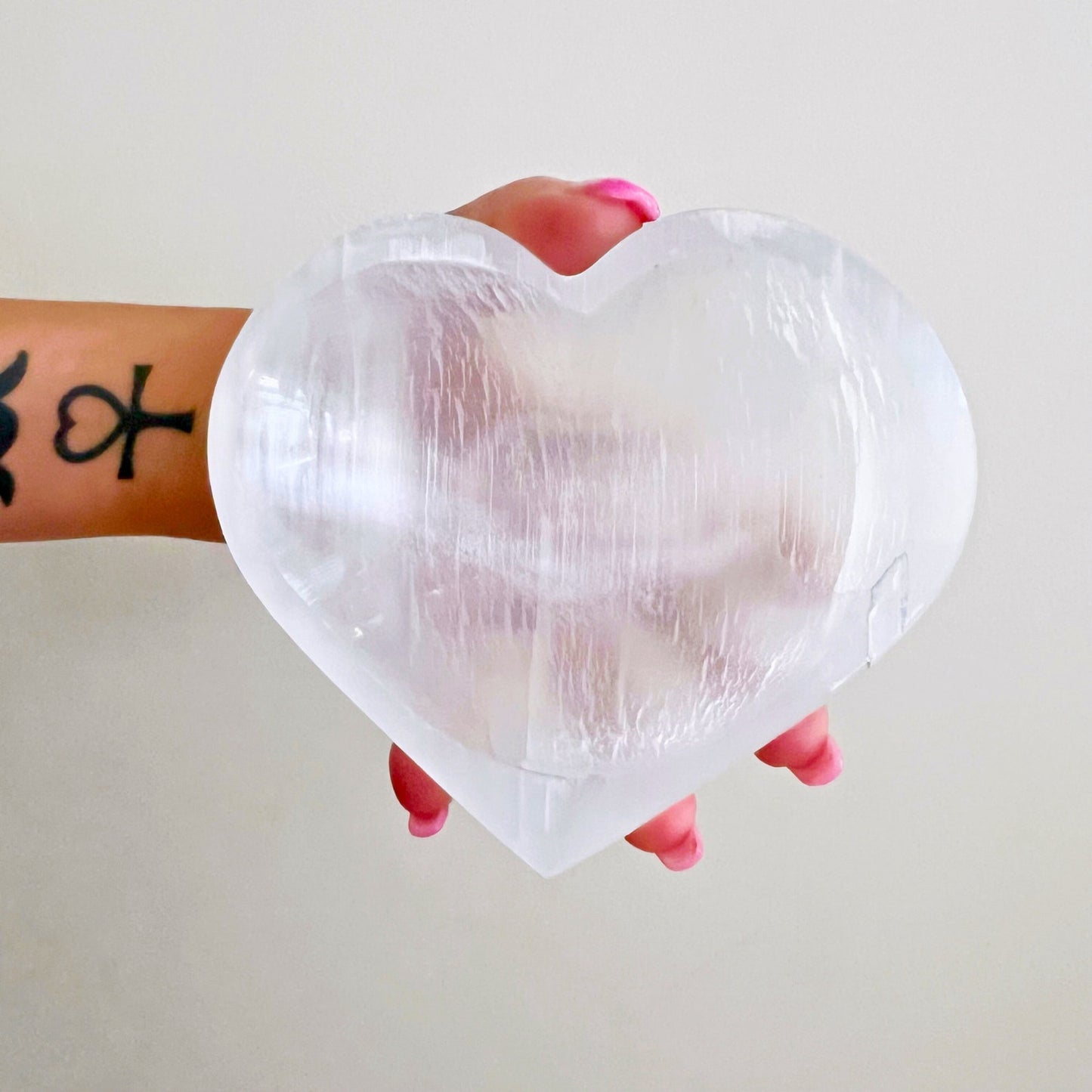 5" Selenite Heart Bowl