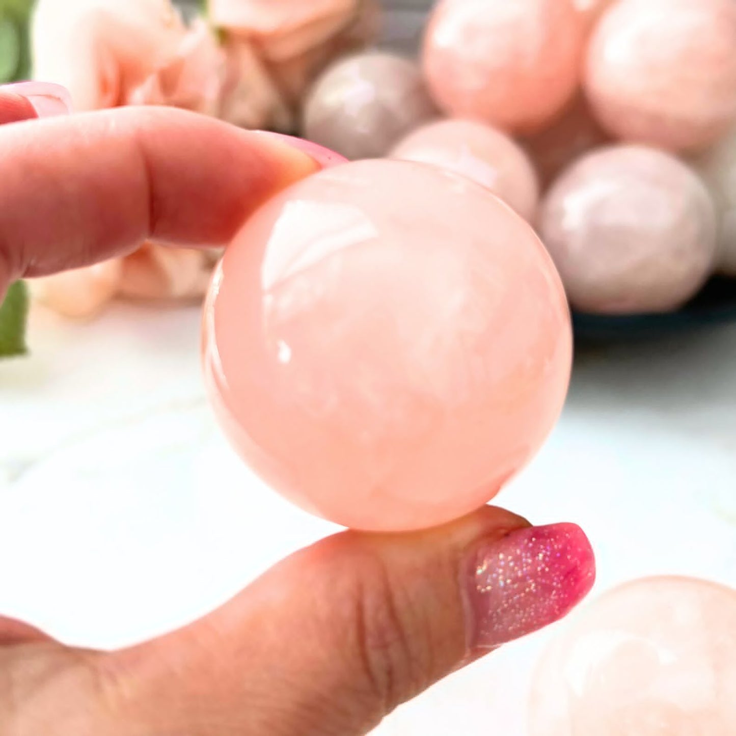 40mm Rose Quartz Sphere