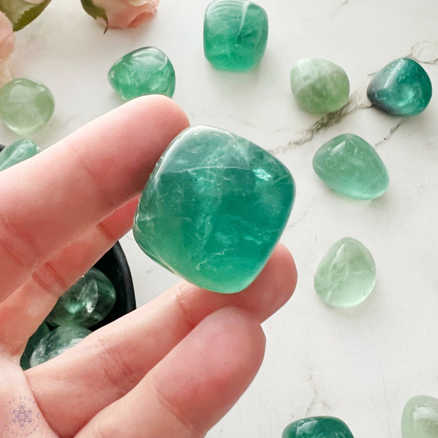 Green Fluorite Tumbled Stones