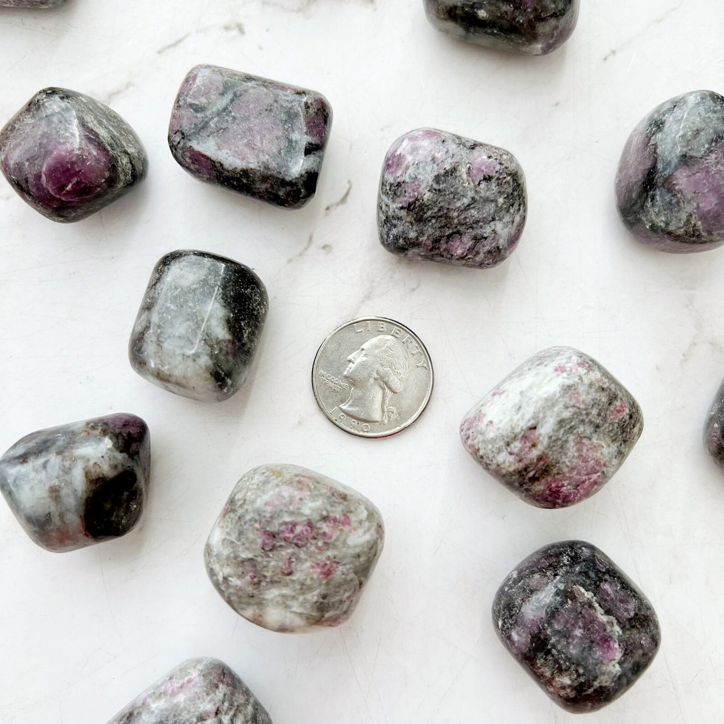 Garnet in Astrophyllite Tumbled Stones