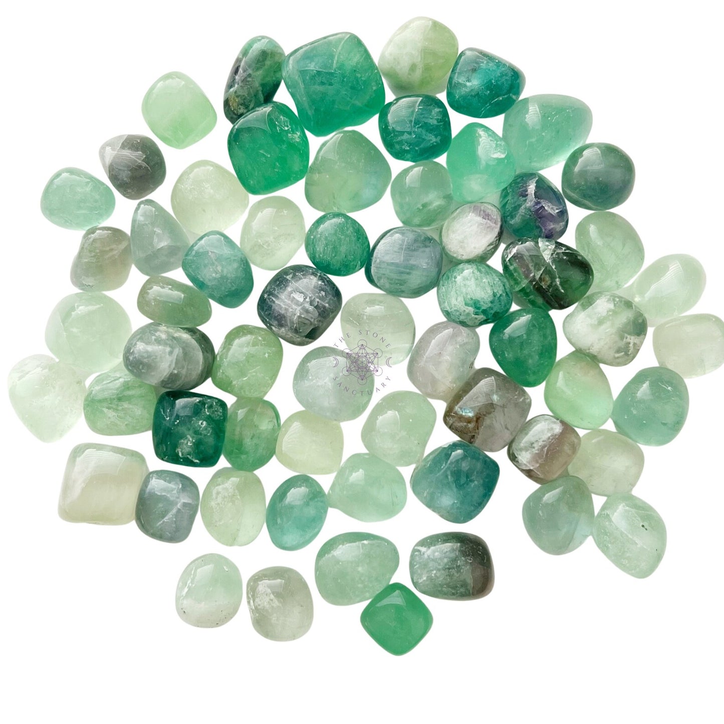 Green Fluorite Tumbled Stones