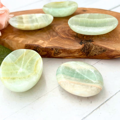 Pistachio Calcite Worry Stones