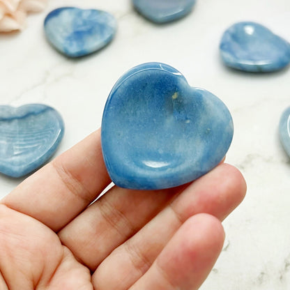 Blue Aventurine Heart Shaped Worry Stone