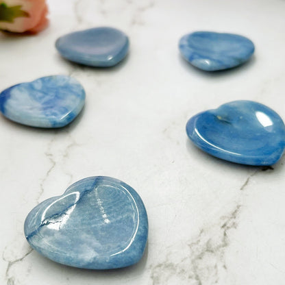 Blue Aventurine Heart Shaped Worry Stone