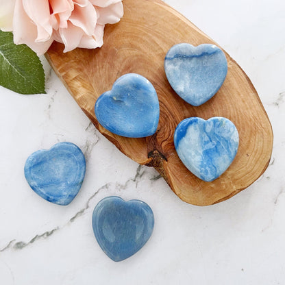 Blue Aventurine Heart Shaped Worry Stone