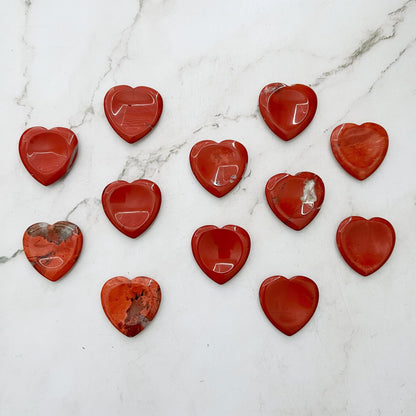 Red Jasper Heart Shaped Worry Stone