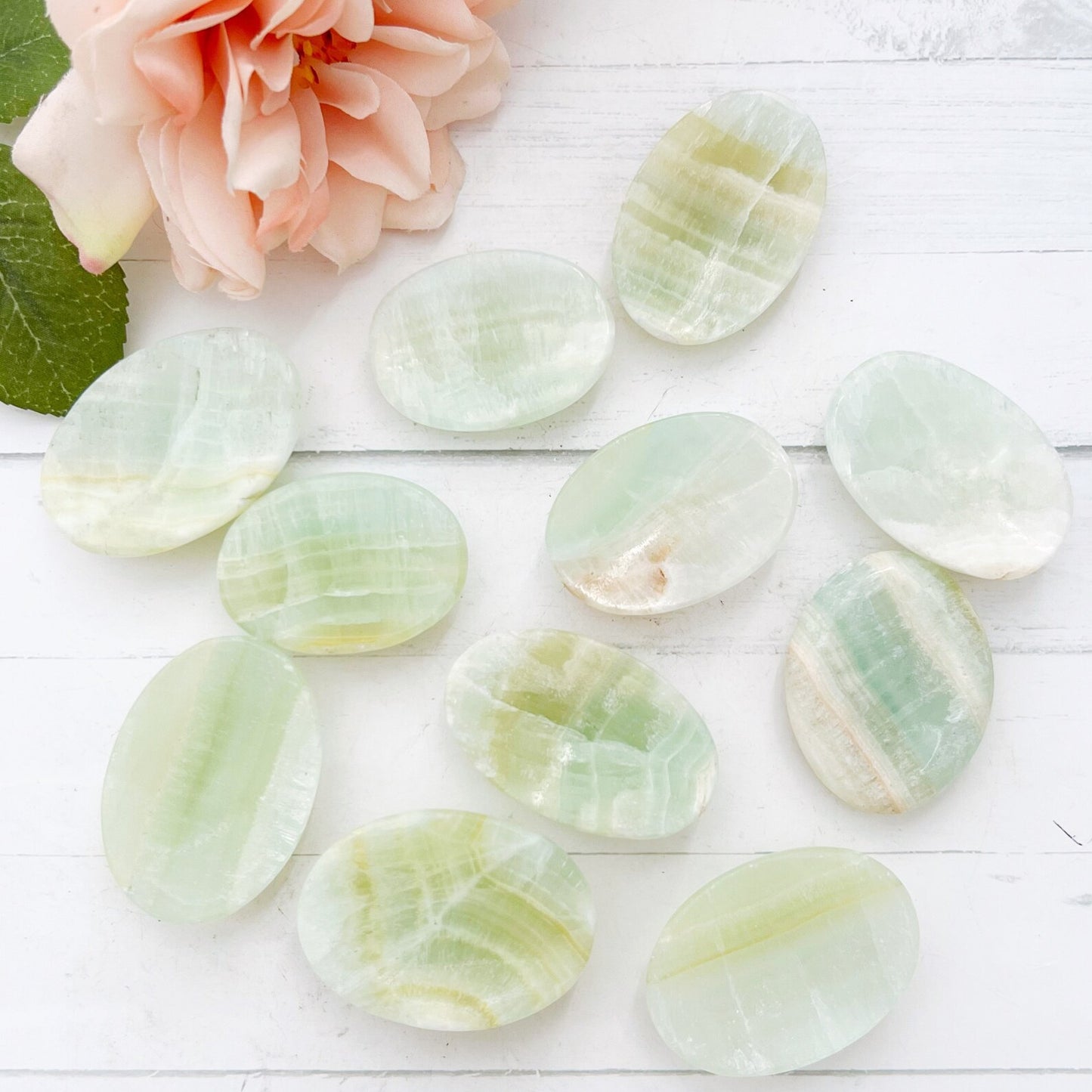 Pistachio Calcite Worry Stones