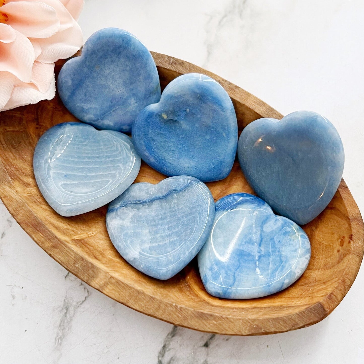 Blue Aventurine Heart Shaped Worry Stone