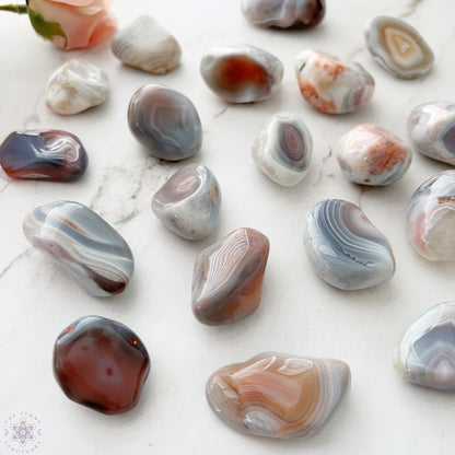 Pink Botswana Agate Tumbled Stones