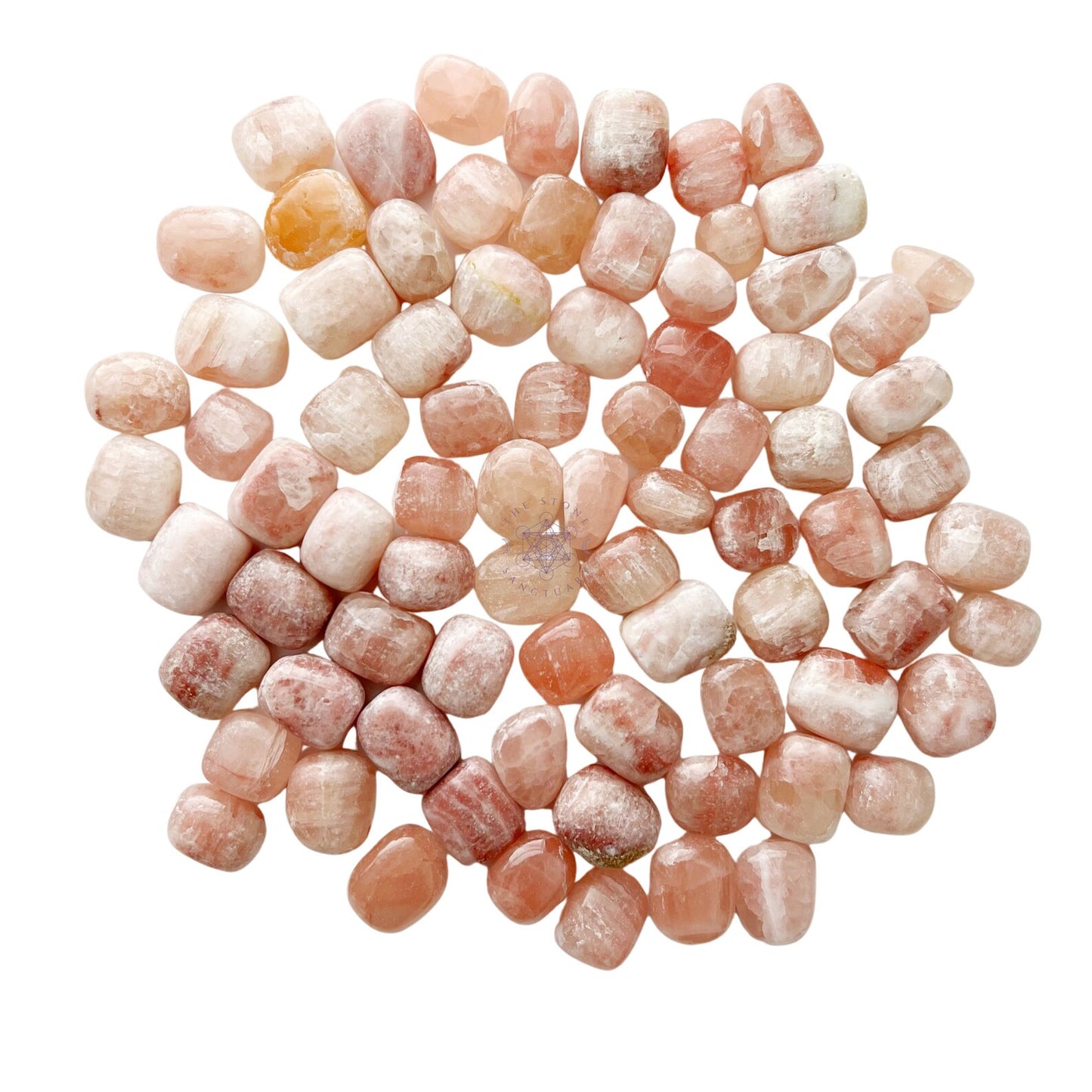 Strawberry Pink Calcite Tumbled Stones