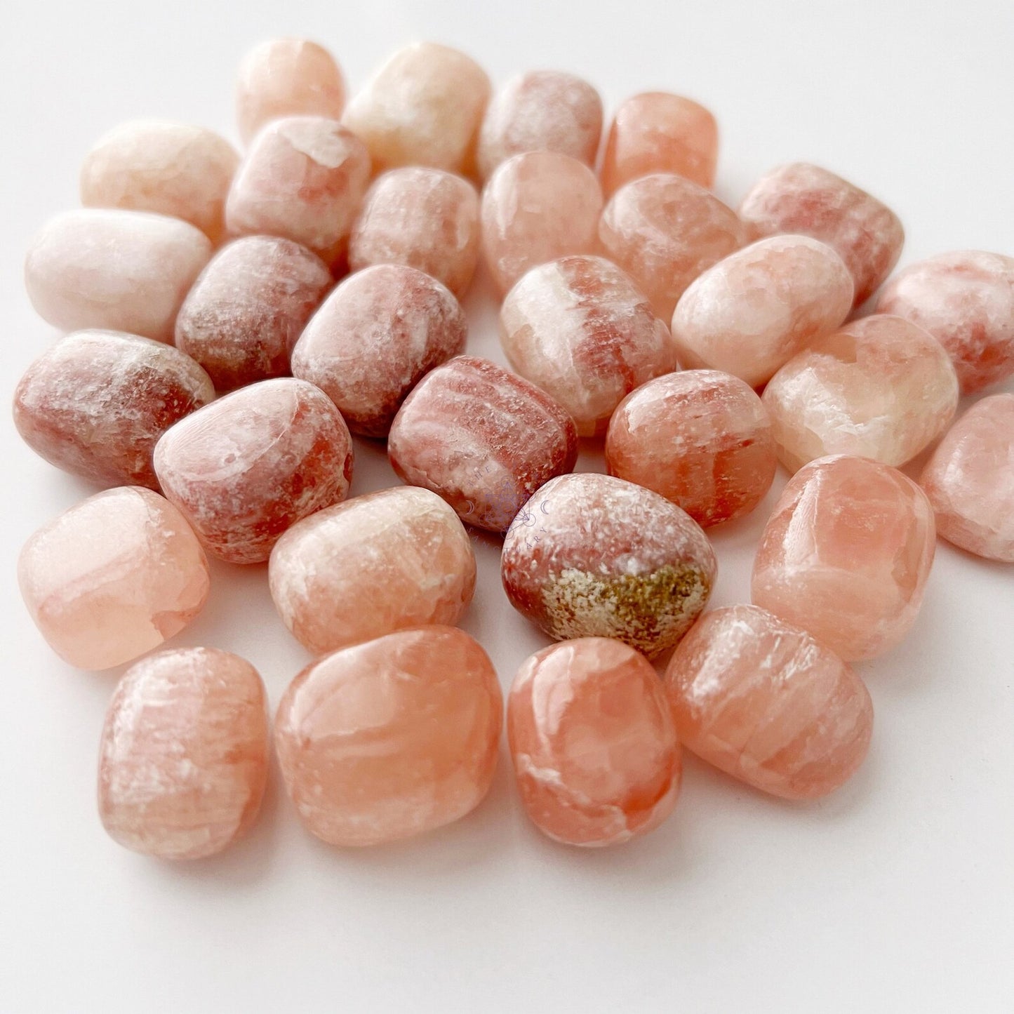 Strawberry Pink Calcite Tumbled Stones