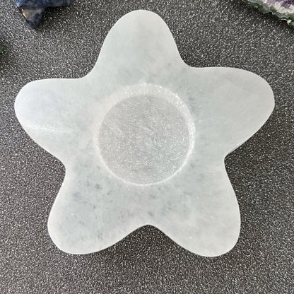 4" Selenite Star T-Light Holder