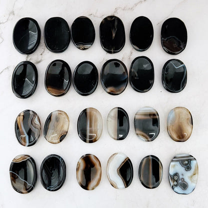 Black Onyx Worry Stone