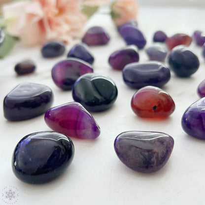 Purple Agate Tumbled Stones