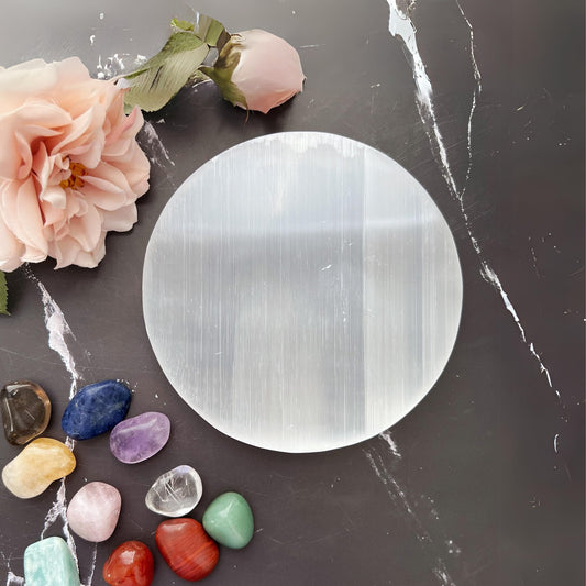 5.5" Round Selenite Charging Plate