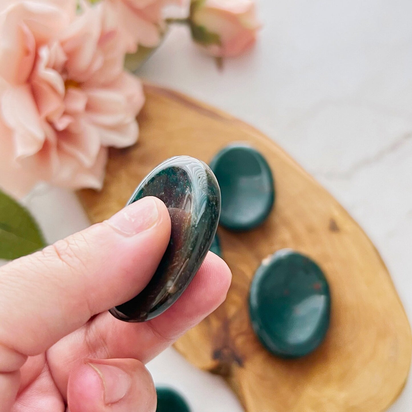 Bloodstone Worry Stone