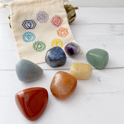 7 Chakra Tumbled Crystal Beginner Kit