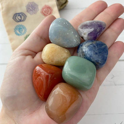 7 Chakra Tumbled Crystal Beginner Kit