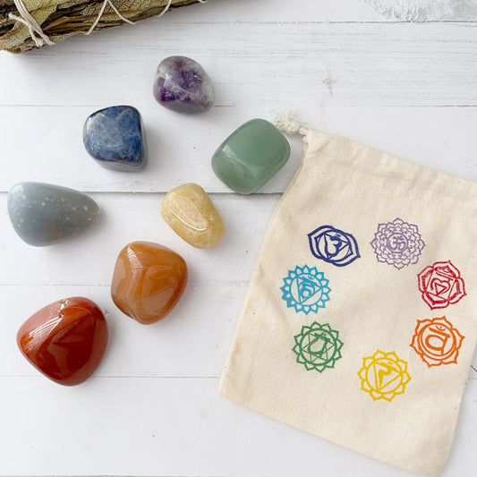 7 Chakra Tumbled Crystal Beginner Kit