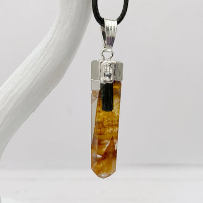 1" Golden Healer Quartz Point Pendant